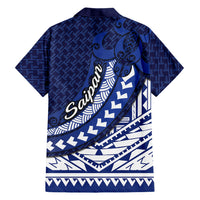 Northern Mariana Islands Saipan Family Matching Off Shoulder Short Dress and Hawaiian Shirt Polynesian Tribal Pattern - Commonwealth Seal Art