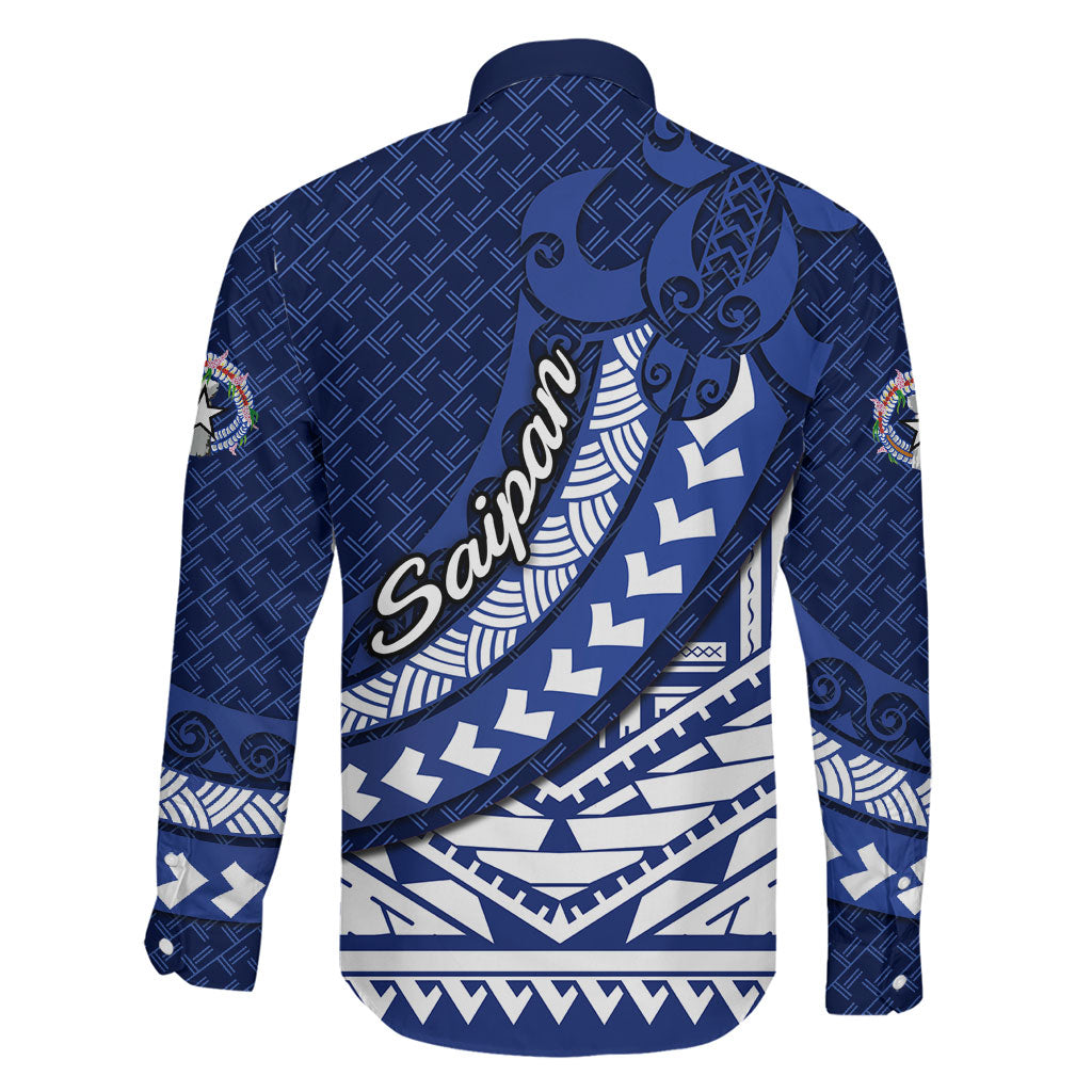 Northern Mariana Islands Saipan Family Matching Short Sleeve Bodycon Dress and Hawaiian Shirt Polynesian Tribal Pattern - Commonwealth Seal Art