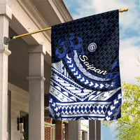 Northern Mariana Islands Saipan Garden Flag Polynesian Tribal Pattern - Commonwealth Seal Art