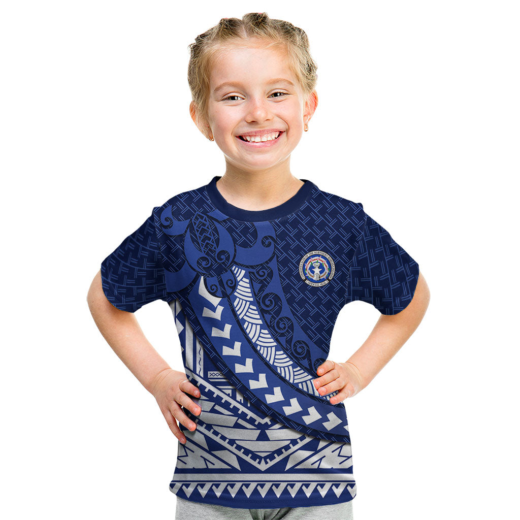Northern Mariana Islands Saipan Kid T Shirt Polynesian Tribal Pattern - Commonwealth Seal Art