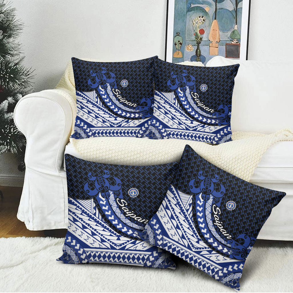 Northern Mariana Islands Saipan Pillow Cover Polynesian Tribal Pattern - Commonwealth Seal Art TS04 - Polynesian Pride