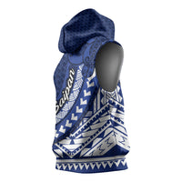 Northern Mariana Islands Saipan Sleeveless Hoodie Polynesian Tribal Pattern - Commonwealth Seal Art