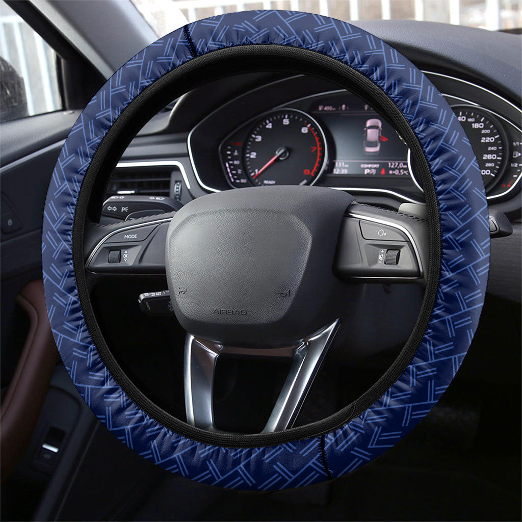 Northern Mariana Islands Saipan Steering Wheel Cover Polynesian Tribal Pattern - Commonwealth Seal Art TS04 - Polynesian Pride