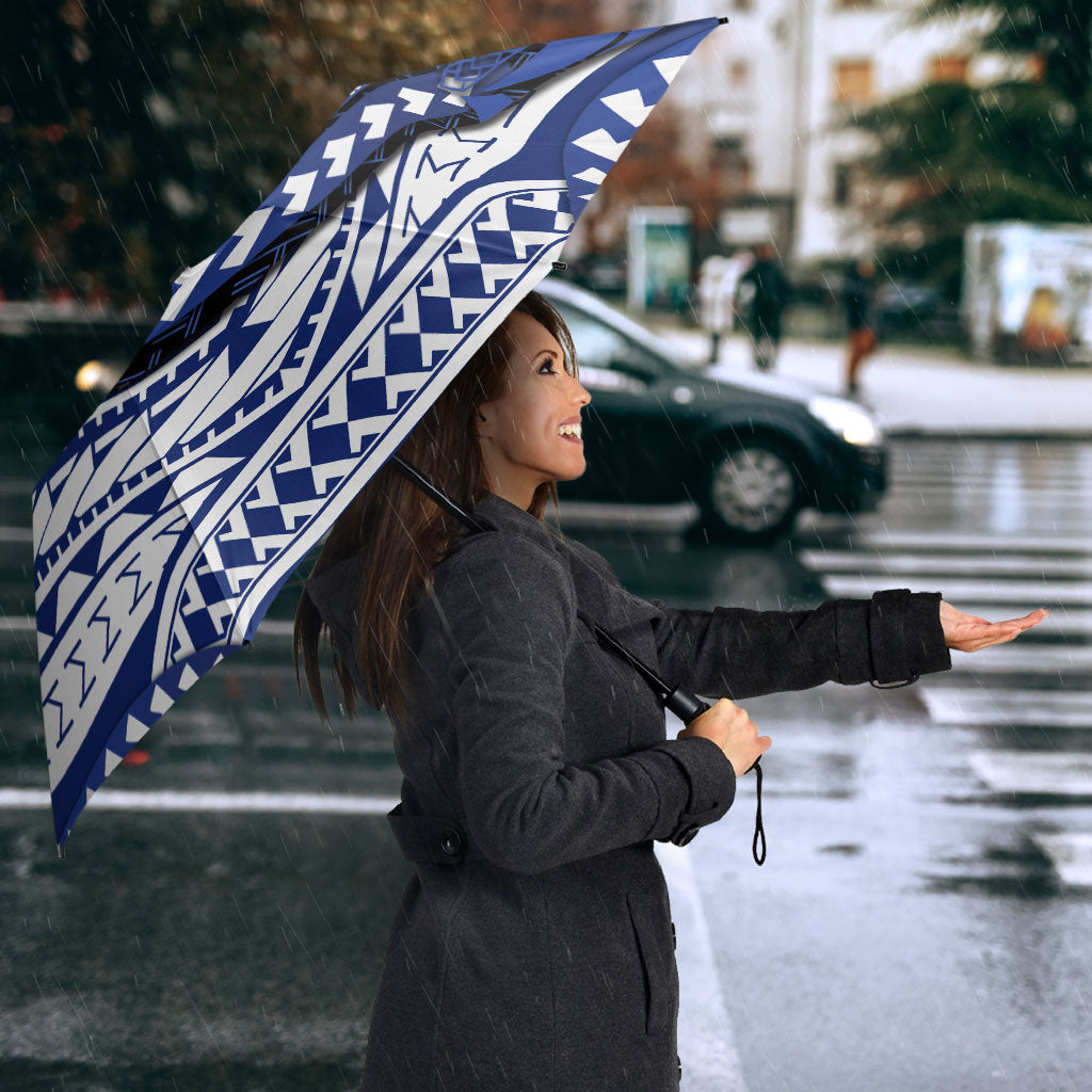Northern Mariana Islands Saipan Umbrella Polynesian Tribal Pattern - Commonwealth Seal Art TS04 - Polynesian Pride