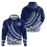 Northern Mariana Islands Saipan Zip Hoodie Polynesian Tribal Pattern - Commonwealth Seal Art TS04 - Polynesian Pride