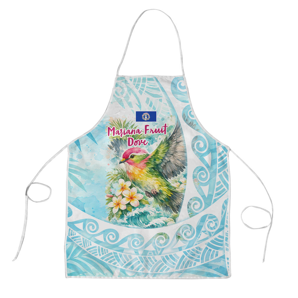Saipan CMNI Apron Polynesian Northern Mariana Islands Fruit Dove Watercolor