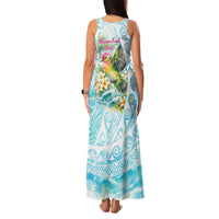 Saipan CMNI Family Matching Tank Maxi Dress and Hawaiian Shirt Polynesian Northern Mariana Islands Fruit Dove Watercolor