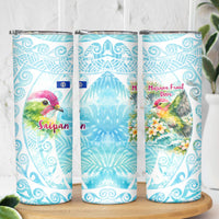 Saipan CMNI Skinny Tumbler Polynesian Northern Mariana Islands Fruit Dove Watercolor TS04 - Polynesian Pride