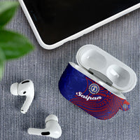 Saipan Northern Mariana Islands AirPods Case Polynesian Tribal Tattoo Art With Hibiscus Flowers And Seal