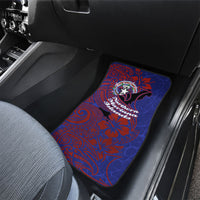 Saipan Northern Mariana Islands Car Mats Polynesian Tribal Tattoo Art With Hibiscus Flowers And Seal