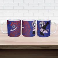Saipan Northern Mariana Islands Ceramic Mug Polynesian Tribal Tattoo Art With Hibiscus Flowers And Seal TS04 - Polynesian Pride