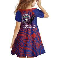 Saipan Northern Mariana Islands Family Matching Off The Shoulder Long Sleeve Dress and Hawaiian Shirt Polynesian Tribal Tattoo Art With Hibiscus Flowers And Seal TS04 - Polynesian Pride