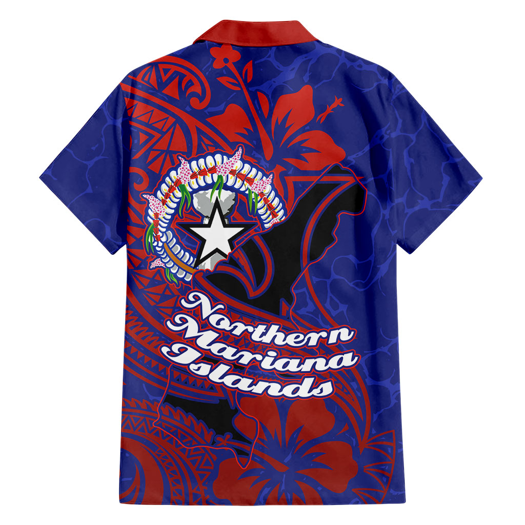 Saipan Northern Mariana Islands Family Matching Off The Shoulder Long Sleeve Dress and Hawaiian Shirt Polynesian Tribal Tattoo Art With Hibiscus Flowers And Seal TS04 - Polynesian Pride