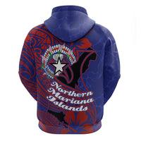 Saipan Northern Mariana Islands Hoodie Polynesian Tribal Tattoo Art With Hibiscus Flowers And Seal TS04 - Polynesian Pride