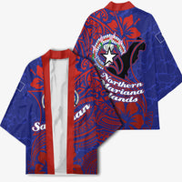 Saipan Northern Mariana Islands Kimono Polynesian Tribal Tattoo Art With Hibiscus Flowers And Seal