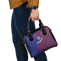 Saipan Northern Mariana Islands Shoulder Handbag Polynesian Tribal Tattoo Art With Hibiscus Flowers And Seal TS04 - Polynesian Pride