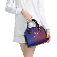 Saipan Northern Mariana Islands Shoulder Handbag Polynesian Tribal Tattoo Art With Hibiscus Flowers And Seal TS04 - Polynesian Pride