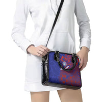 Saipan Northern Mariana Islands Shoulder Handbag Polynesian Tribal Tattoo Art With Hibiscus Flowers And Seal TS04 - Polynesian Pride