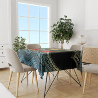 Personalized Masefau American Samoa Whale Tablecloth Polynesian Tribal Pattern Tropical Hibiscus