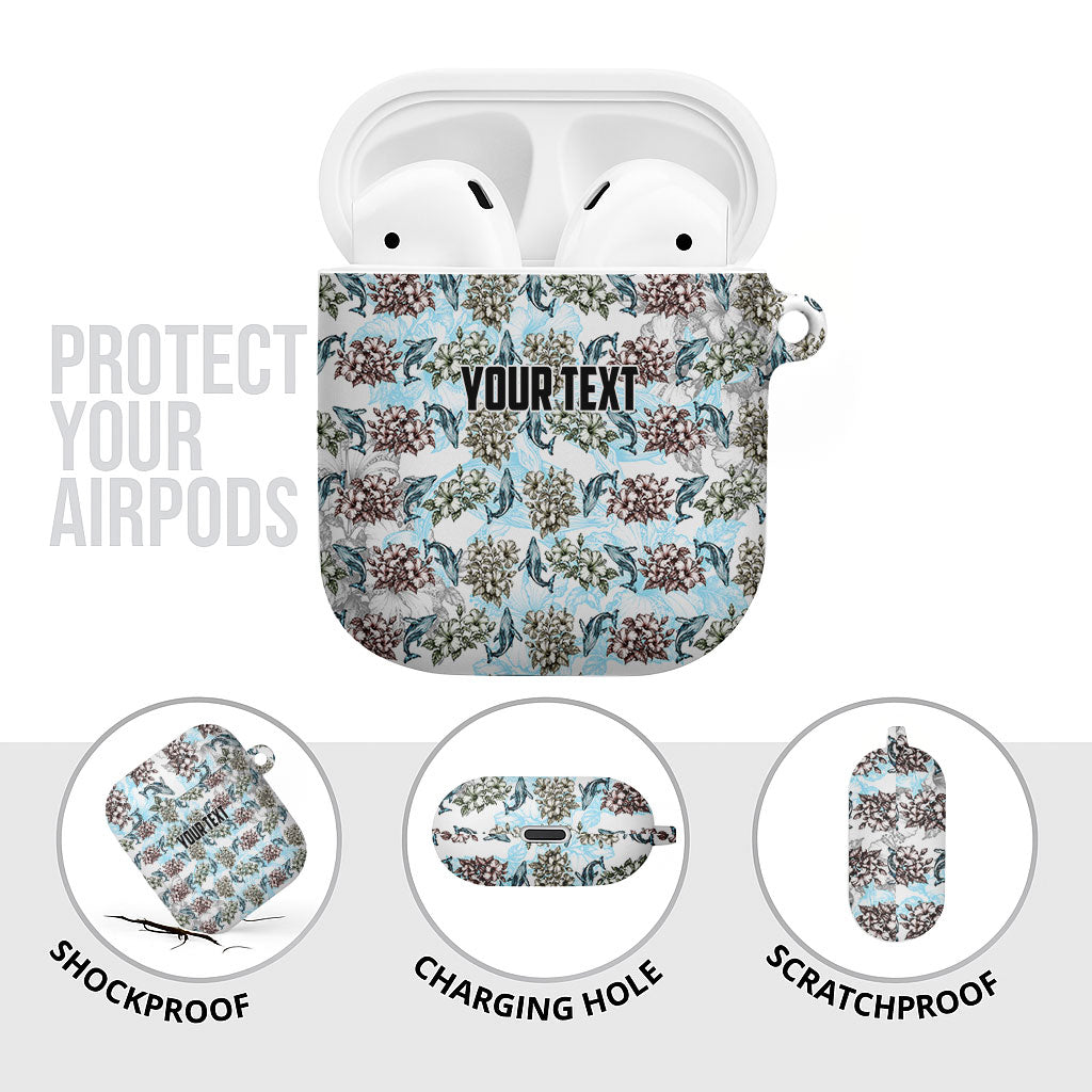 Personalized Masefau American Samoa AirPods Case Vintage Whale Hibiscus Ocean Waves TS04 - Polynesian Pride