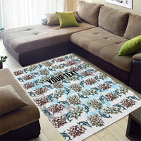Personalized Masefau American Samoa Area Rug Vintage Whale Hibiscus Ocean Waves TS04 - Polynesian Pride