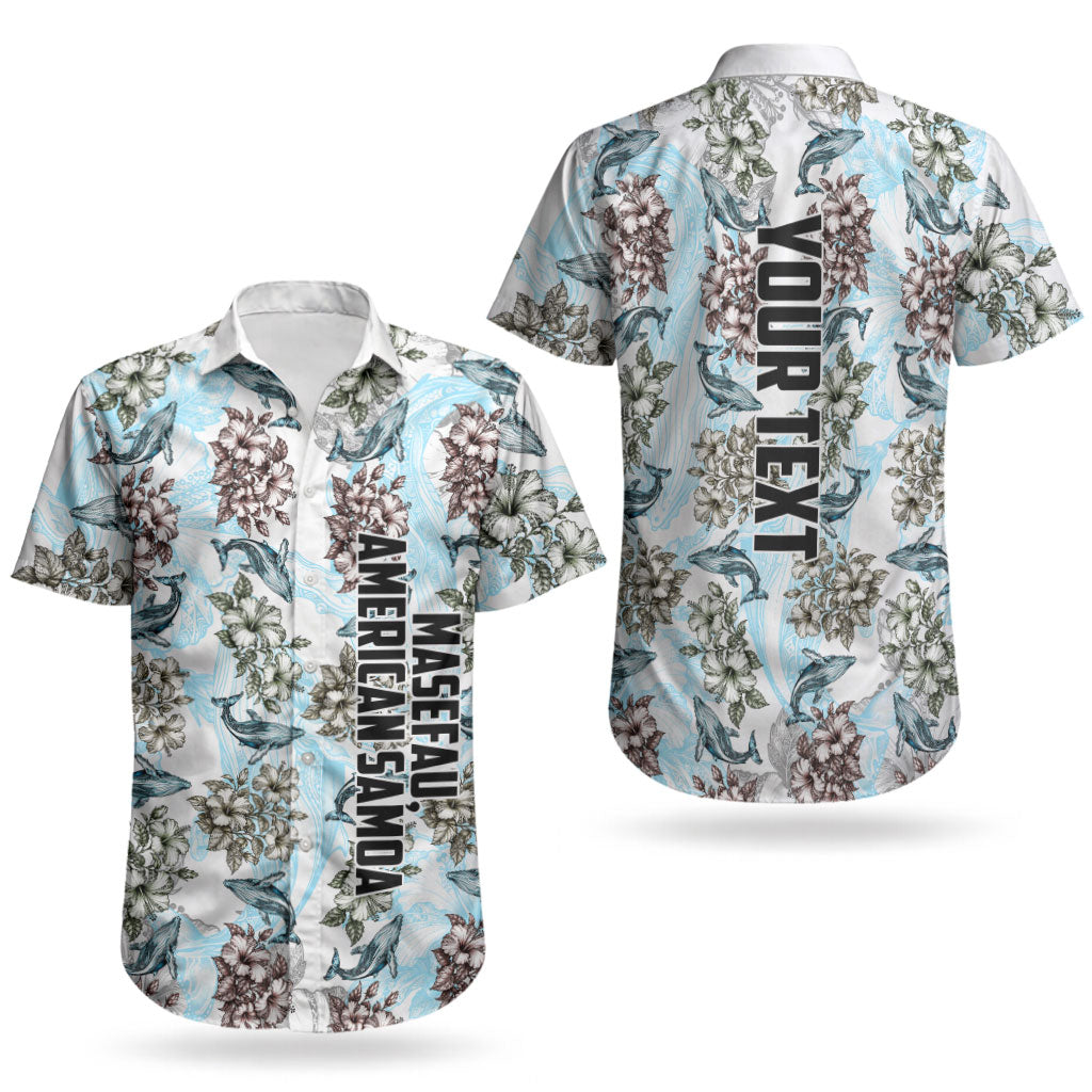 Personalized Masefau American Samoa Couples Matching Mermaid Dress and Hawaiian Shirt Vintage Whale Hibiscus Ocean Waves TS04 - Polynesian Pride