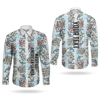 Personalized Masefau American Samoa Couples Matching Off Shoulder Short Dress and Long Sleeve Button Shirt Vintage Whale Hibiscus Ocean Waves TS04 - Polynesian Pride