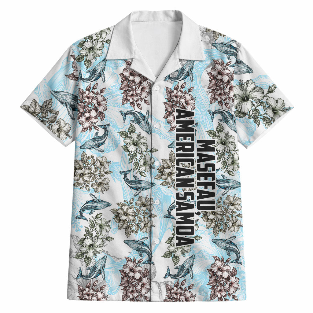 Personalized Masefau American Samoa Hawaiian Shirt Vintage Whale Hibiscus Ocean Waves