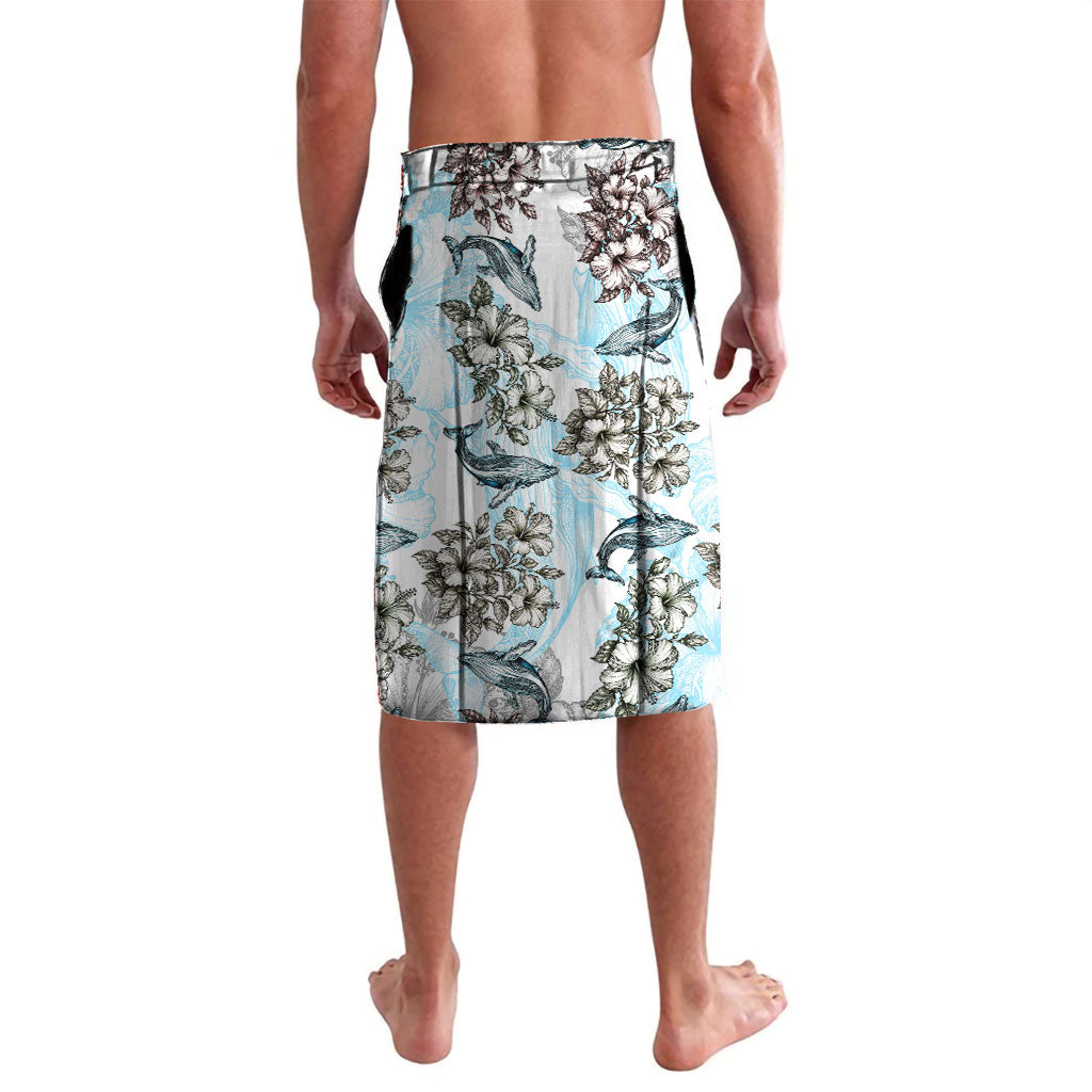 Personalized Masefau American Samoa Lavalava Vintage Whale Hibiscus Ocean Waves TS04 - Polynesian Pride