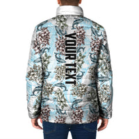 Personalized Masefau American Samoa Padded Jacket Vintage Whale Hibiscus Ocean Waves TS04 - Polynesian Pride