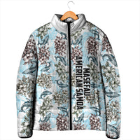 Personalized Masefau American Samoa Padded Jacket Vintage Whale Hibiscus Ocean Waves TS04 - Polynesian Pride