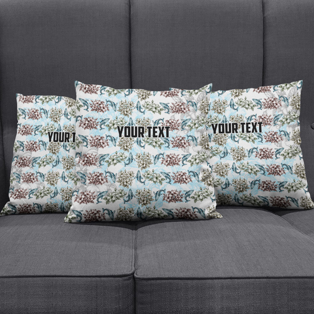 Personalized Masefau American Samoa Pillow Cover Vintage Whale Hibiscus Ocean Waves TS04 - Polynesian Pride