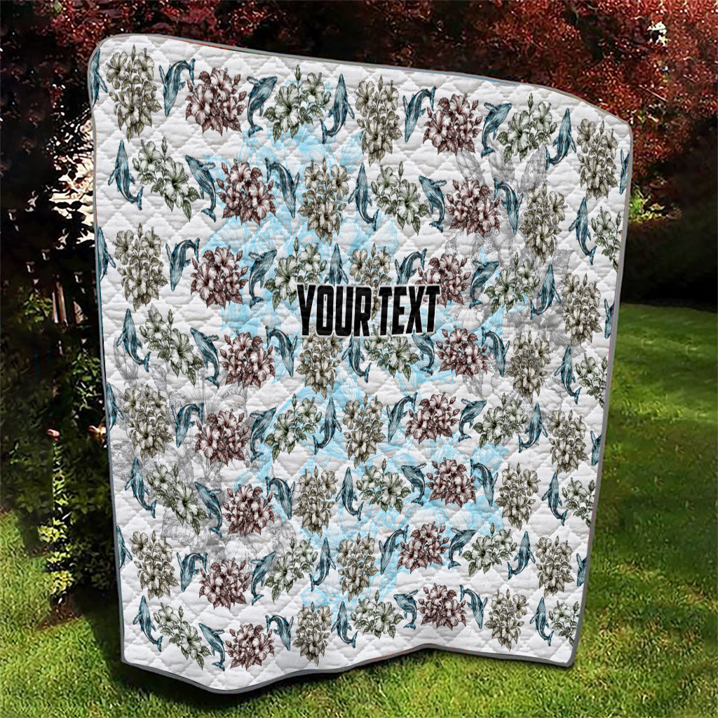 Personalized Masefau American Samoa Quilt Vintage Whale Hibiscus Ocean Waves TS04 - Polynesian Pride