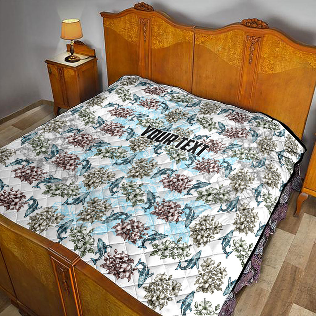 Personalized Masefau American Samoa Quilt Vintage Whale Hibiscus Ocean Waves TS04 - Polynesian Pride
