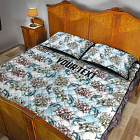 Personalized Masefau American Samoa Quilt Bed Set Vintage Whale Hibiscus Ocean Waves TS04 - Polynesian Pride