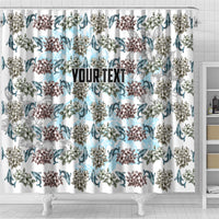 Personalized Masefau American Samoa Shower Curtain Vintage Whale Hibiscus Ocean Waves TS04 - Polynesian Pride