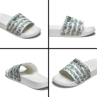 Personalized Masefau American Samoa Slide Sandals Vintage Whale Hibiscus Ocean Waves TS04 - Polynesian Pride
