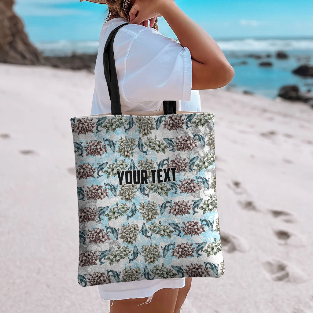 Personalized Masefau American Samoa Tote Bag Vintage Whale Hibiscus Ocean Waves TS04 - Polynesian Pride