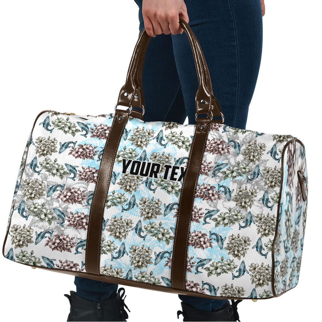 Personalized Masefau American Samoa Travel Bag Vintage Whale Hibiscus Ocean Waves TS04 - Polynesian Pride