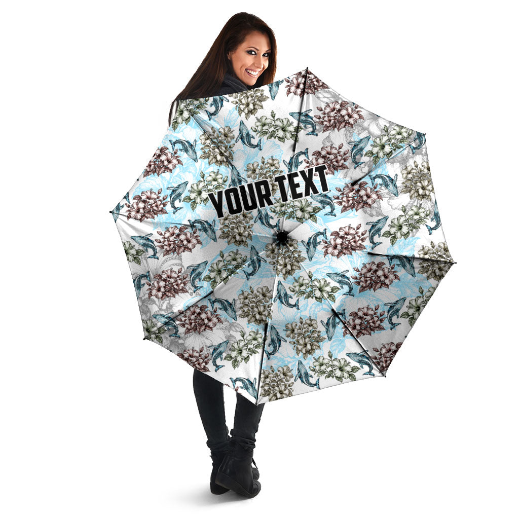Personalized Masefau American Samoa Umbrella Vintage Whale Hibiscus Ocean Waves TS04 - Polynesian Pride