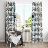 Personalized Masefau American Samoa Window Curtain Vintage Whale Hibiscus Ocean Waves TS04 - Polynesian Pride