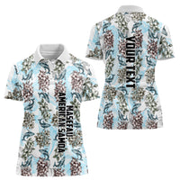 Personalized Masefau American Samoa Women Polo Shirt Vintage Whale Hibiscus Ocean Waves TS04 - Polynesian Pride