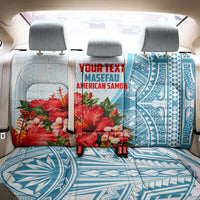 Personalized American Samoa Masefau Back Car Seat Cover Hibiscus Tropical Floral Whale Polynesian Tribal Pattern TS04 - Polynesian Pride