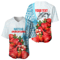 Personalized American Samoa Masefau Baseball Jersey Hibiscus Tropical Floral Whale Polynesian Tribal Pattern TS04 - Polynesian Pride