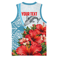 Personalized American Samoa Masefau Basketball Jersey Hibiscus Tropical Floral Whale Polynesian Tribal Pattern TS04 - Polynesian Pride