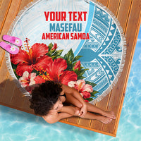 Personalized American Samoa Masefau Beach Blanket Hibiscus Tropical Floral Whale Polynesian Tribal Pattern TS04 - Polynesian Pride