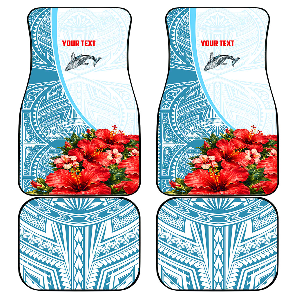 Personalized American Samoa Masefau Car Mats Hibiscus Tropical Floral Whale Polynesian Tribal Pattern TS04 - Polynesian Pride
