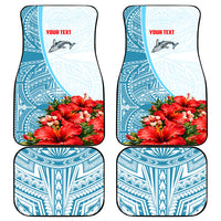 Personalized American Samoa Masefau Car Mats Hibiscus Tropical Floral Whale Polynesian Tribal Pattern TS04 - Polynesian Pride