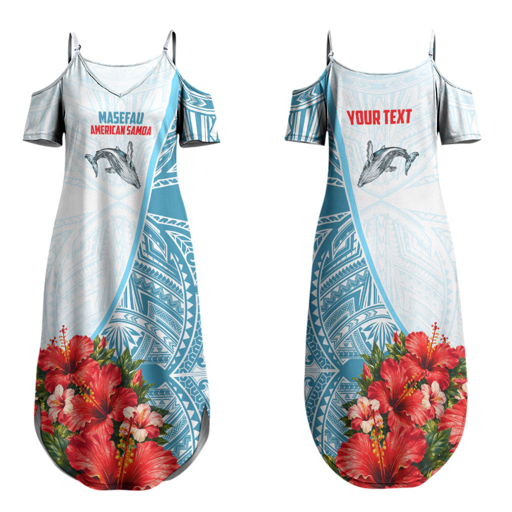 Personalized American Samoa Masefau Couples Matching Summer Maxi Dress and Hawaiian Shirt Hibiscus Tropical Floral Whale Polynesian Tribal Pattern TS04 - Polynesian Pride