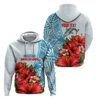 Personalized American Samoa Masefau Hoodie Hibiscus Tropical Floral Whale Polynesian Tribal Pattern TS04 - Polynesian Pride
